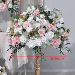 Centros de Mesa para Bodas, Decoraciones de Mesa, Centros de Mesa con Bolas de Flores, Bolas de Flores de Seda Rosa y Verde para Decoración de Bodas - Product Image 4