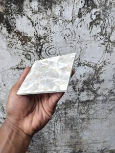 Artisan Made Mother Pearl Square Classic Customizable Drink Coaster Polished Shell Surface Eco Friendly Elegant <b>Table</b> <b>Protection</b> - Product Image 4