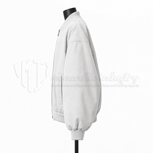 Chaqueta Bomber Unisex Personalizable con Cierre, Forro Polar, Ligera, Transpirable, Ecológica, Estilo Vintage, Cuello Alto, Proveedor OEM - Product Image 4