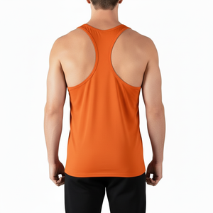 Gym Fitness Loose Fit <b>Men</b> Tank Tops U Neck Racerback Plain Dyed <b>Singlets</b> Workout Bodybuilding Training Wear Stringer Vest - Product Image 2