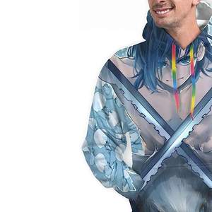 Sudadera con Capucha Personalizada sin Costuras para Hombre, Diseño de Anime con Estampado 3D de Demonio, Ropa Urbana Unisex con Estampado Completo, Sudadera de Forro Polar Estilo Hip Hop - Product Image 4