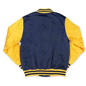 เสื้อแจ็คเก็ตเบสบอล Coppin State รุ่น Spring Varsity พรีเมียม ผ้าซาตินทรงบอมเบอร์ พร้อมโลโก้ปักด้านหน้า ขอบผ้าริบถัก และกระเป๋าอเนกประสงค์ - Product Image 4