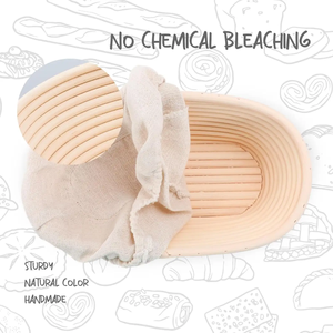 Panier de levage en rotin écologique haut de gamme pour pain au levain, fait main, avec doublure, personnalisable, fournisseur de haute qualité - Product Image 3