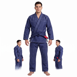 Kimono d'arts martiaux léger unisexe - Uniforme d'entraînement avec genoux renforcés - Product Image 1
