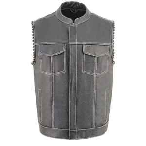Gilet en cuir fait main pour homme, fermeture éclair sur le devant, cuir de qualité supérieure, léger, modèle 2026. - Product Image 1