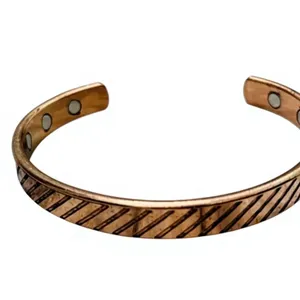 Vintage Intricate Twisted <b>Wire</b> Triple Pure Copper Wristband Fashionable Metal Jewelry Exquisite Design - Product Image 3