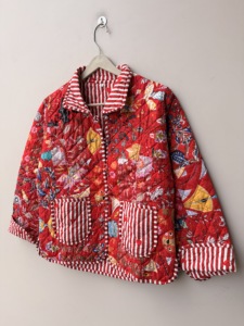 Veste matelassée florale faite à la main, style bohème, pour femme, cadeau pour elle - Product Image 4