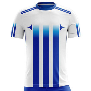 Ensemble de survêtement de football d'été de qualité supérieure, tissu 100% polyester, respirant, protection UV, antibactérien, séchage rapide, personnalisable - Product Image 4