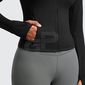 Chaqueta de Yoga con Cierre para Mujer, Elegante, Ajustada, Transpirable, para Entrenamiento, Gimnasio, Fitness, Yoga, Ropa Deportiva, Venta al Por Mayor - Product Image 4