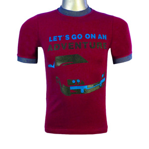Camiseta de manga corta con cuello redondo para hombre, color marrón, diseño estampado Let's Go On An Adventure, 100% algodón, corte regular, para todas las estaciones - Product Image 5