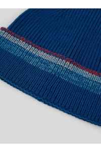 <b>Men</b> Ribbed Beanie Hat in Royal Blue Color Computer Knitted Acrylic Winter <b>Cap</b> Casual Style for Adults 56-58CM Head Circumference - Product Image 5