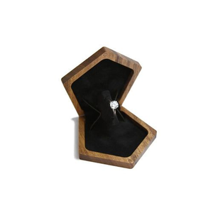<b>Wooden</b> Ring Box for Wedding Engagement or Proposal with Velvet Lining and Choice by blossom craft india - Product Image 1