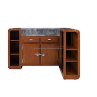 Aviator L forme Bar comptoir armoire de rangement en acier meubles Bar stockage 2 portes et tiroirs salle à manger meubles bar meubles 2024