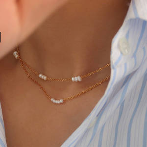 Collar de Perlas de Agua Dulce con Diseño Minimalista, Estilo Europeo de Alta Gama con un Toque de Lujo para la Clavícula - Product Image 1