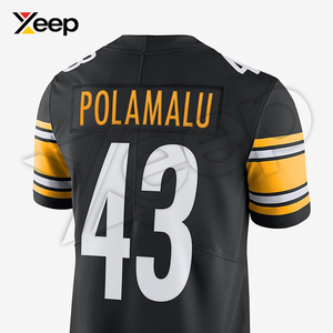 เสื้อฟุตบอลอเมริกัน XEEP รุ่นปรับแต่งได้ XC-AFU-17 สำหรับผู้ชาย เนื้อผ้าโพลีเอสเตอร์น้ำหนักเบา ระบายอากาศได้ดี พิมพ์ลายด้วยเทคโนโลยีฮีททรานเฟอร์ ประสิทธิภาพสูง - Product Image 4