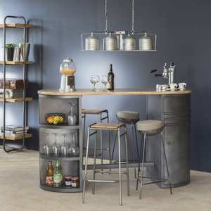 Taburete Escolar de Madera y Metal Vandana Vertex Pebble de 77 cm - Product Image 6