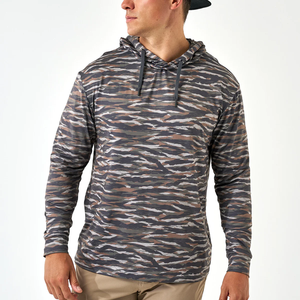 Sudadera con Capucha de Manga Larga con Camuflaje para Hombre, Protección Solar UPF 50, Secado Rápido, Transpirable, Camisa de Pesca, Poliéster, Estampado por Sublimación - Product Image 4