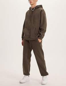 Conjunto Deportivo de Dos Piezas para Hombre, Sudadera con Capucha de Manga Larga y Cierre Completo, Pantalones Deportivos Casuales para Correr, Entrenamiento de Invierno, Estampado con Efecto Ácido - Product Image 3