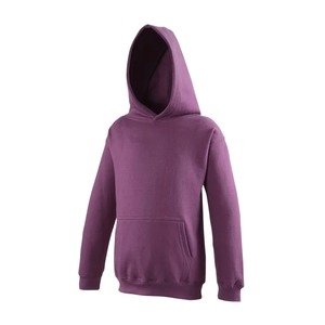 Sweat à capuche pour enfants, rouge foncé uni, en molleton de coton, pour garçons et filles, idéal pour l'école - Product Image 3