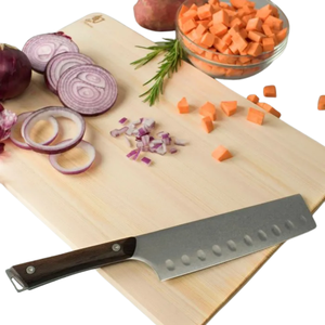 Cuchillo Nakiri de 6.5 pulgadas con hoja hueca de acero inoxidable y mango de madera marrón, cuchillo japonés para cortar y rebanar verduras, cuchillo de chef. - Product Image 5