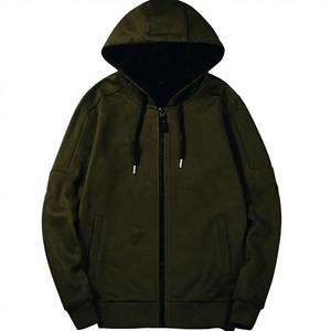 เสื้อฮู้ดมีซิปสำหรับผู้ชายเสื้อสเวตเชิ้ตผ้าฝ้ายพิมพ์โลโก้ตามสั่งสำหรับฤดูหนาว - Product Image 1