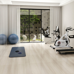 Suelo de <span class=keywords><strong>Vinilo</strong></span> con Aspecto de Madera, Baldosas de Goma Protectoras Antideslizantes para Fitness, Piso de Baile de Goma con Aspecto de Madera, Fácil de Limpiar - Product Image 3