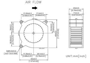 Mini ventilateur souffleur DC DB4020-TK 5V 12V 24V - Product Image 5