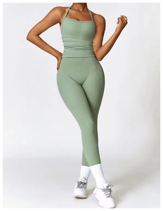 Conjuntos de Yoga de 2 Piezas de Cintura Alta, Suaves como la Mantequilla, Ecológicos, de Spandex/Nylon, Elásticos en 4 Direcciones, Ropa Deportiva para Mujer - Product Image 5