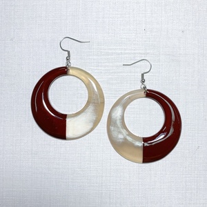 Vietnam Natural Buffalo Horn Lacquer Dangle <b>Earrings</b> <b>Cute</b> Hoop Stud Design for Wedding Gifts Fashion Parties Hot Sale Fashion - Product Image 1