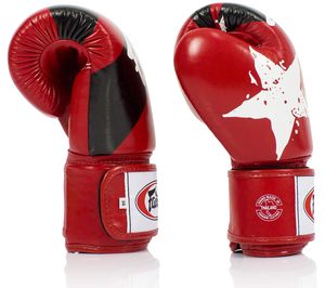 Guantes de Entrenamiento Fairtex para Boxeo, Kickboxing y Muay Thai, Guantes de Sparring para Saco de Boxeo, 10 oz, Rojo/Negro - Product Image 5