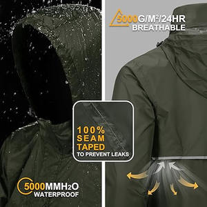 Chaqueta de exterior para hombre de nuevo diseño, chaqueta impermeable de alto rendimiento, chaqueta para la lluvia para hombre, subida por Dress Sports - Product Image 5
