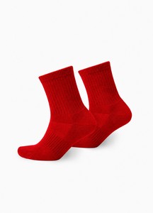 <b>Men's</b> <b>White</b> Crew <b>Socks</b> Cotton Blend Anti-Slip Athletic Knitted Ribbed Cuff Solid Color Standard Thickness Daily Wear - Product Image 6
