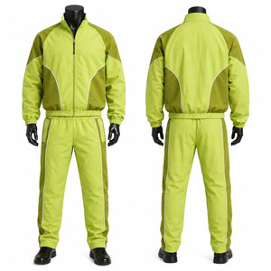 Conjunto Deportivo Cortavientos Personalizado en Colores y con Logotipo Impreso, Chaqueta con Cremallera y Pantalones de 2 Piezas, Impermeable, para Hombre - Product Image 1