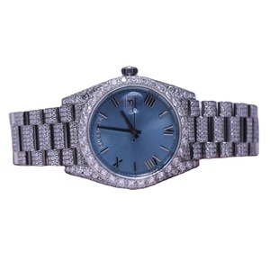 นาฬิกาควอตซ์ Reloj Pass พร้อมเครื่องทดสอบเพชร ดีไซน์หรูหรา ประดับเพชรเต็มเรือน รุ่นคลาสสิกสำหรับนักดำน้ำ ระดับ VVS โมอิสซาไนต์ ตัวเรือนสแตนเลสสตีล - Product Image 5