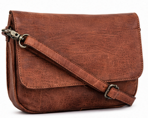 Gravs Vintage Genuine <b>Leather</b> Bohemian Fashion Lady Messenger Crossbody <b>Bag</b> Women <b>Soft</b> Shoulder Single Adjustable Strap Button - Product Image 1