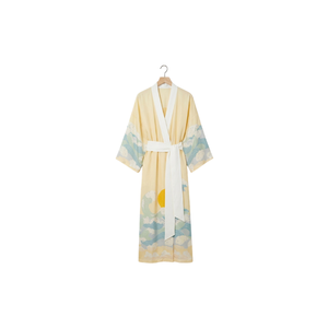 Kaftans longs pour femmes avec détails lacés, imprimé personnalisé, col en V, manches longues, coupe ample, style musulman traditionnel - Product Image 5