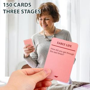 150 Tarjetas de Entrevista para Historias de Vida, Juego de Tarjetas Cognitivas para Aprender la Historia Familiar para Padres y Abuelos - Product Image 2
