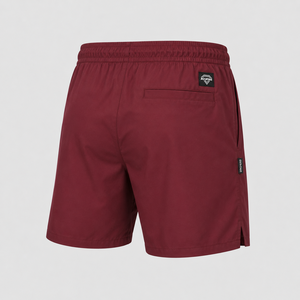 Custom Logo Quick Dry Boardshorts <b>Men</b> Solid Maroon Swim <b>Trunks</b> Summer Beachwear Wholesale Manufacturer Supplier - Product Image 5