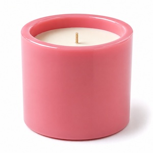 Luxury Caramel Brown Gloss Resin <b>Candle</b> Jar Thick Edge Decorative Empty <b>Candle</b> Container Handmade <b>Refillable</b> Premium Resin Vesel - Product Image 2