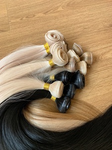 Para extensiones de cabello Remy virgen 100%, doble dibujado vietnamita, onda profunda y onda corporal teñida, colores Balayage claros, raíces oscuras - Product Image 3