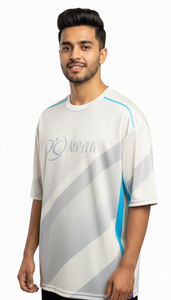 เสื้อยืดโอเวอร์ไซส์ลายพิมพ์ซับลิเมชั่นสำหรับผู้ชาย สวมใส่สบาย ทรงปกติ เป็นมิตรกับสิ่งแวดล้อม ระบายอากาศได้ดี ผลิตจากโพลีเอสเตอร์/คอตตอน - Product Image 5