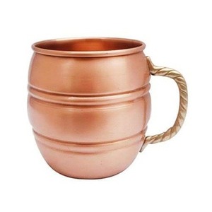 Tasses à Moscow Mule en cuivre massif, fabriquées à la main, surface lisse et droite, poignées rivetées pour une construction robuste et durable - Product Image 3