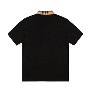 Camisa de punto de algodón sólido con logotipo bordado personalizado OEM para hombre y mujer, estilo retro informal de negocios a la moda. - Product Image 2