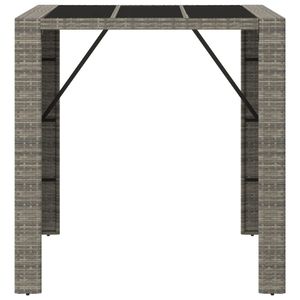 41.3 grigio "x 31.5" x 43.3 "da esterno in Poly Rattan con piano in vetro - Product Image 3