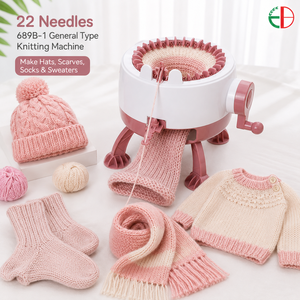 <span class=keywords><strong>Machine</strong></span> à <span class=keywords><strong>tricoter</strong></span> circulaire populaire de petit diamètre, 22 aiguilles, tricot simple, manivelle manuelle, marque EB, pour pulls et bonnets - Product Image 6