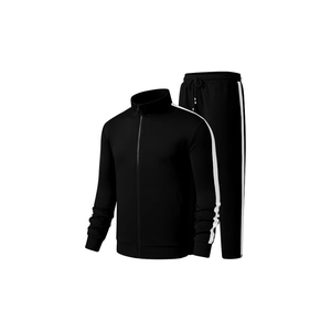 Conjunto Deportivo Personalizado para Hombre con Chaqueta de Cierre Completo y Pantalones Deportivos a Juego, Venta al Por Mayor - Product Image 1