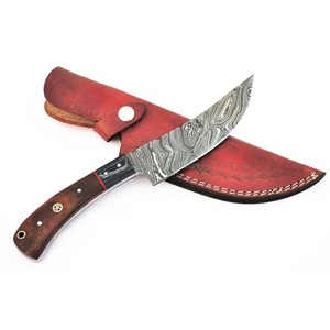 Cuchillo de filetear artesanal Viking Art, hoja de acero de Damasco, punta caída, mango de madera, cocina, bricolaje, ODM, OEM - Product Image 2