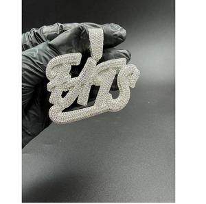 Colgante de Plata 925 con Moissanita Estilo Hip Hop, Joyería de Lujo para Uso Diario, Regalo para Ella, Laysware Jewels - Product Image 1