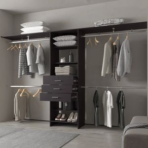 Sistema di Armadi Modulari Wengue con Aste Appendiabiti per una Soluzione di Organizzazione Efficiente - Product Image 2