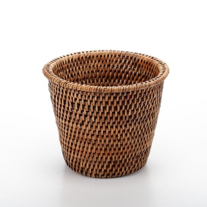 Wholesale Handwoven Modern Eco-Friendly Rattan Plant Planter <b>Basket</b> <b>Flower</b> Pot Cover Customized Capacity Not Coated Home Use - Product Image 3